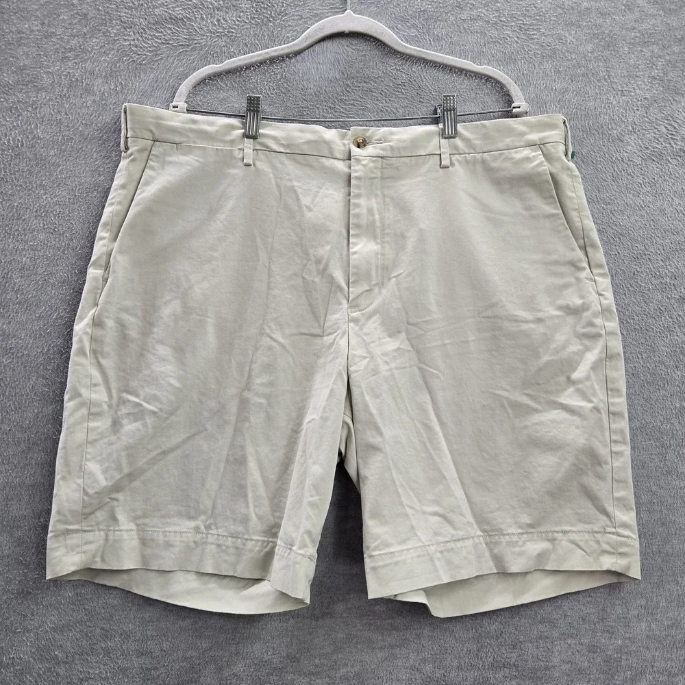 Polo Ralph Lauren Men‎ Shorts 40 Beige Classic Fit Button Logo Cotton Elastane